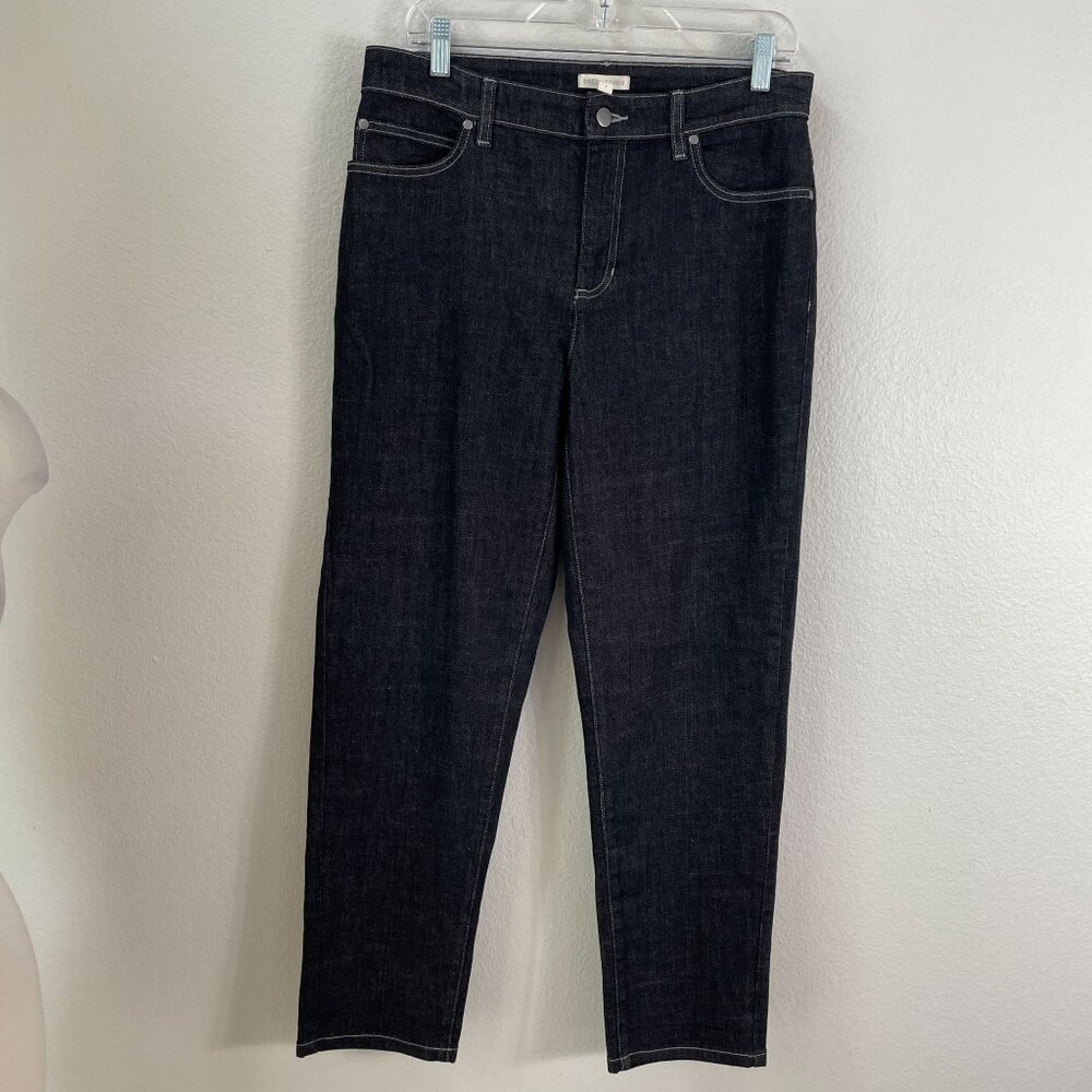 Eileen Fisher Womens 8 Black Organic Cotton Slim‎ Fit Jeans